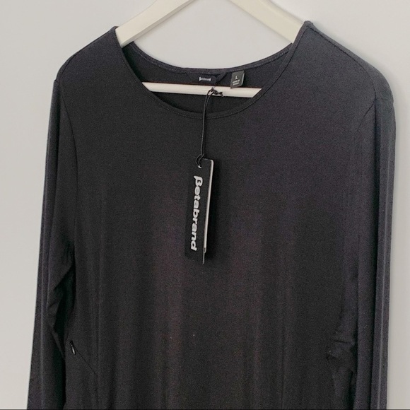 NWT Betabrand Dress Travel Black Modal Silk Jersey size LARGE - Picture 6 of 9